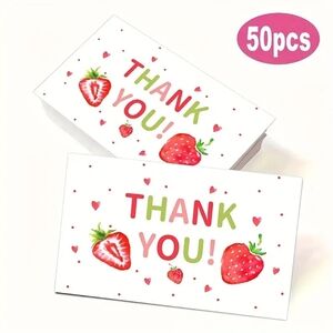 50 Pack STRAWBERRY Thank you cards